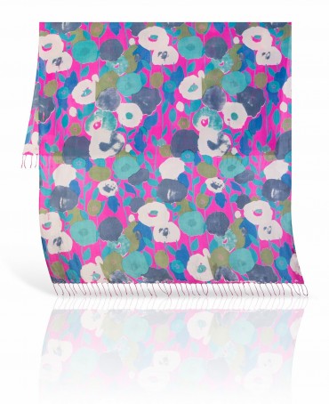 Палантин Женский S40-FLORA.ABSTR/FUCH